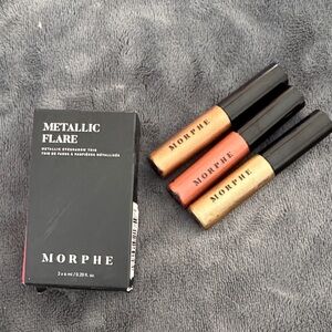Morphe Metallic Flare Eyeshadow Set - Drippin’ Gold, Fury Copper, Torch Bronze